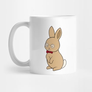 Brown rabbit with glasses Mug